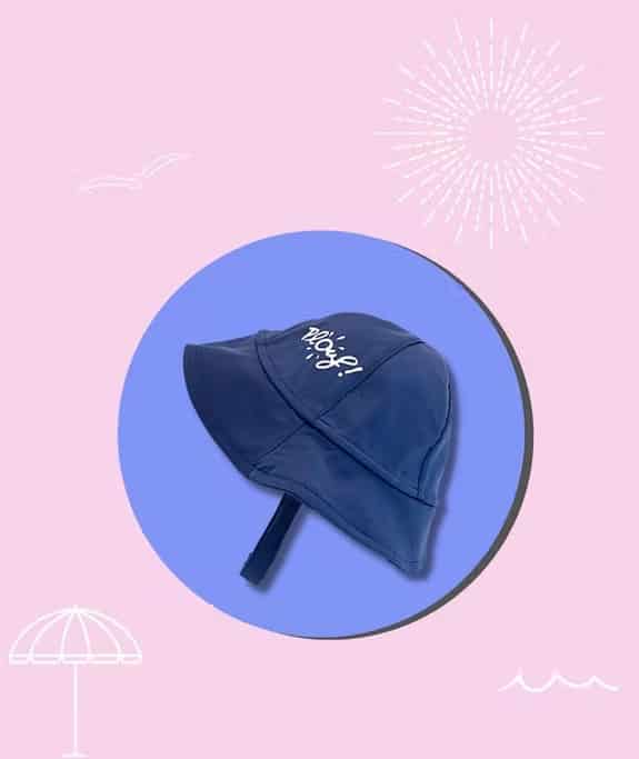 gorro protector uv azul