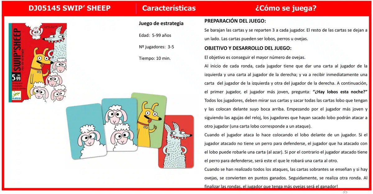 Cartas Swip&#8217;Sheep 3