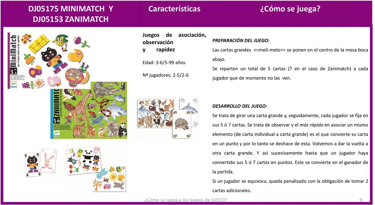 Cartas MiniMatch 3