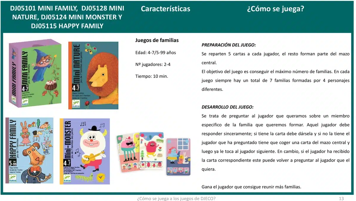 Cartas Mini family 3