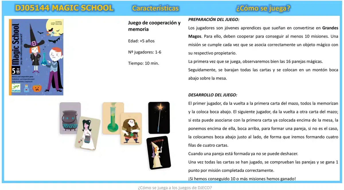 Cartas Magic school 3