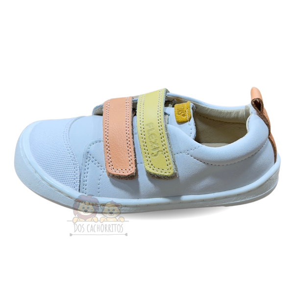 Zapatillas FlexiNens Blanco/Naraja/Amarillo