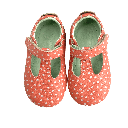 Merceditas Mighty Shoes - Papaya Spots T-Bar