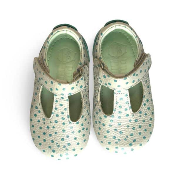 Merceditas Mighty Shoes - Mint Spots T-Bar