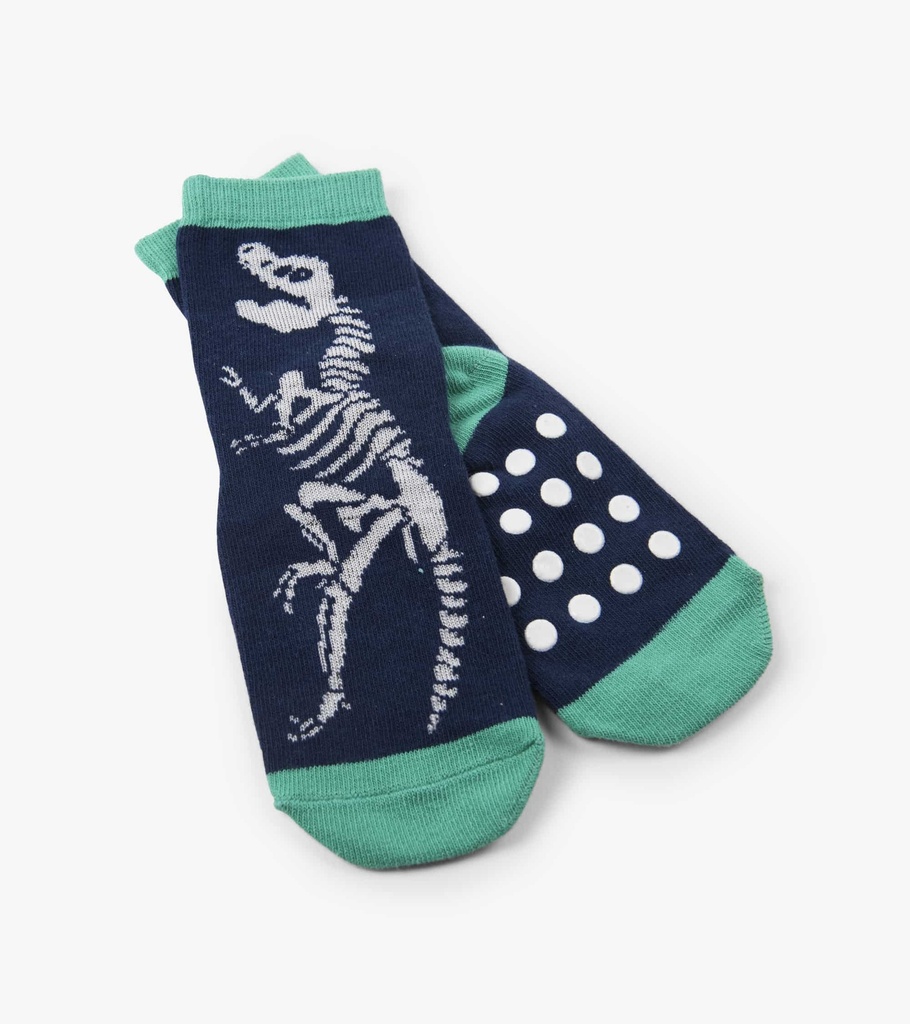 Calcetines antideslizantes - Glow Dinosaur (brilla en la oscuridad)