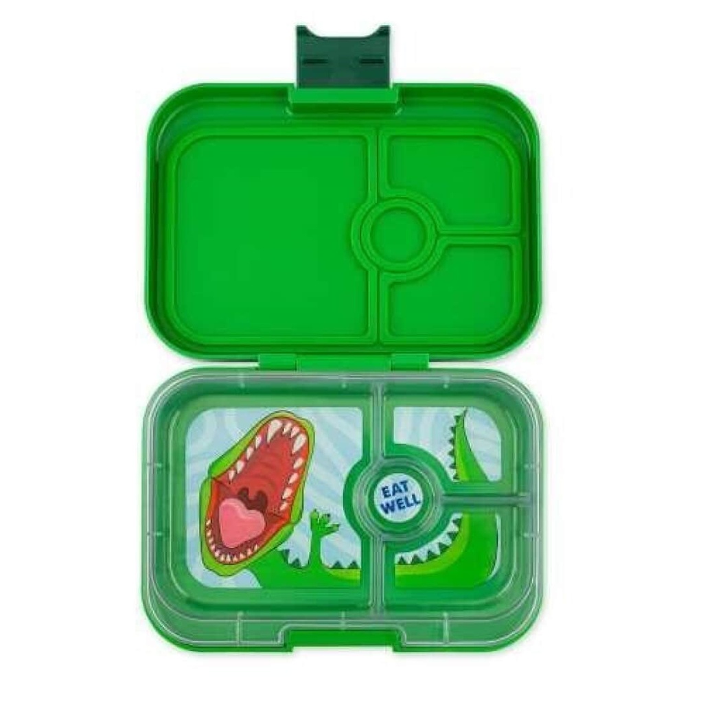 Yumbox - 4 compartimentos - Green+Dino