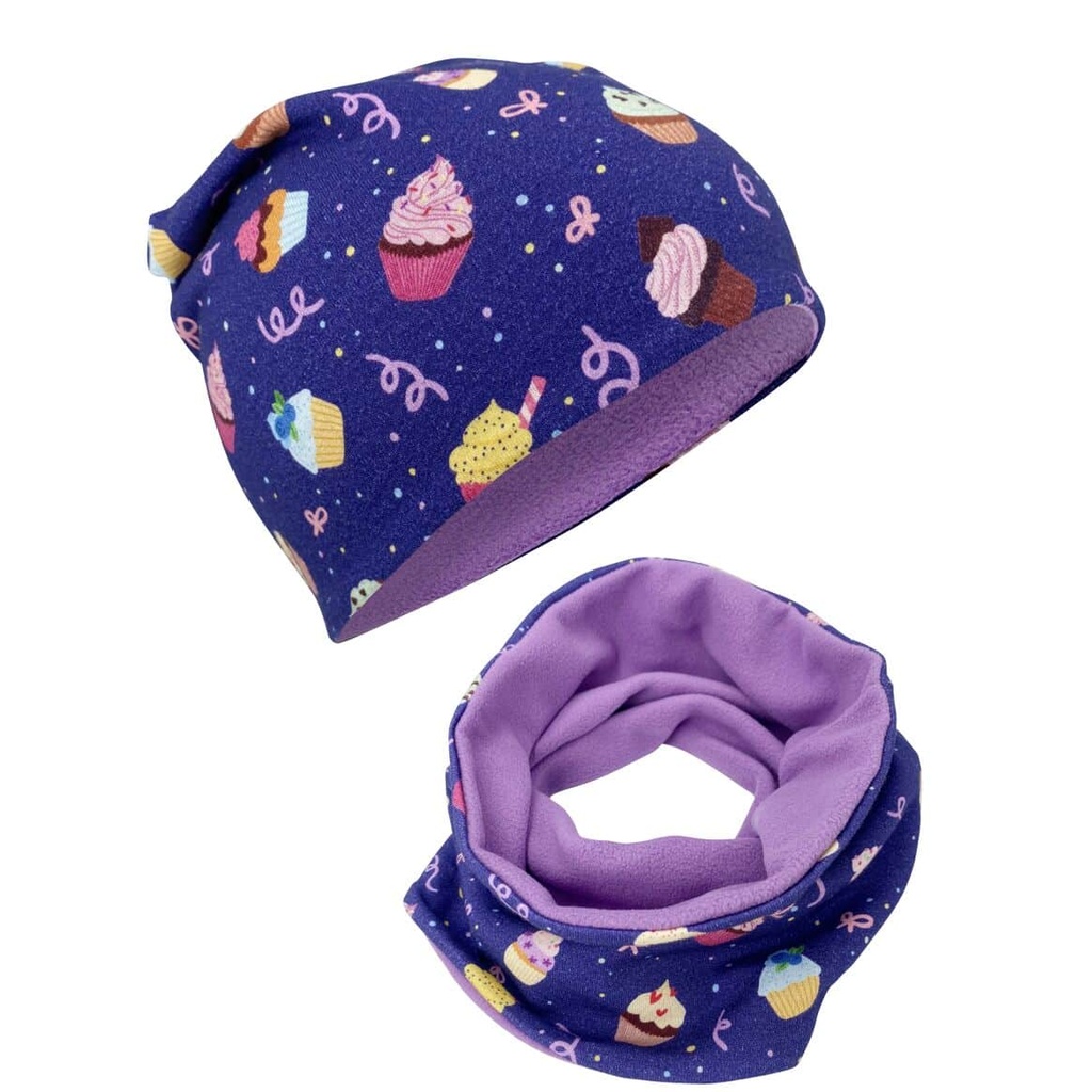 Set gorro y bufanda Heckbo - Cupcakes