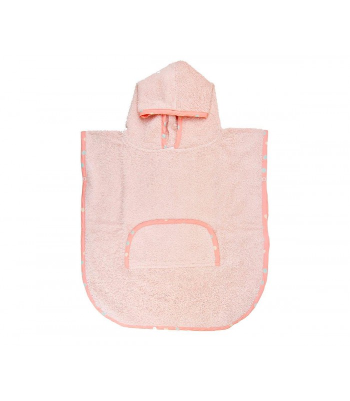 Poncho rizo algodon Btbox - ROSA 1-4 años