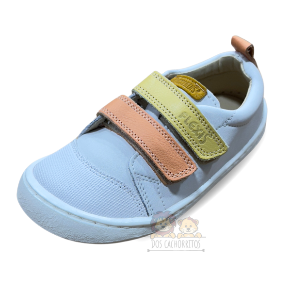 Zapatillas FlexiNens Blanco/Naraja/Amarillo