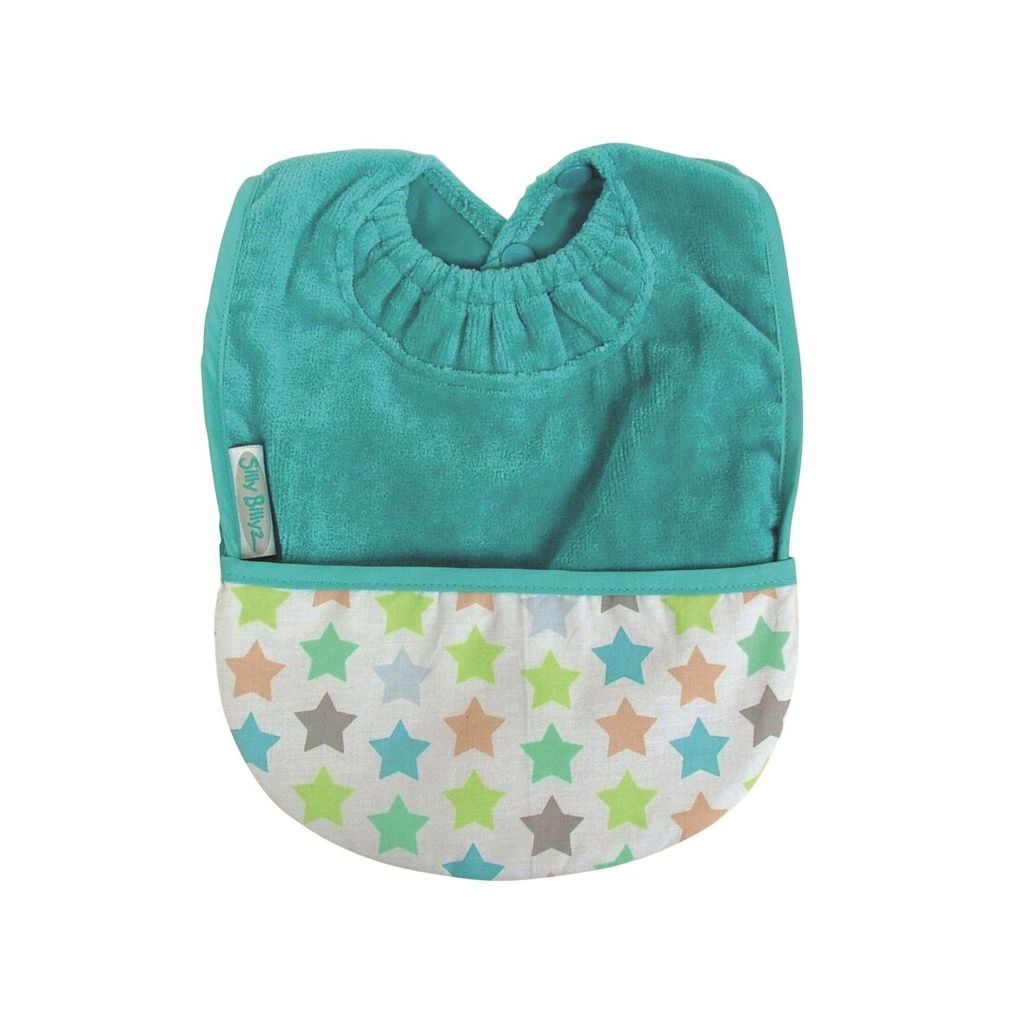 Babero con bolsillo, toalla impermeable - Estrellas 