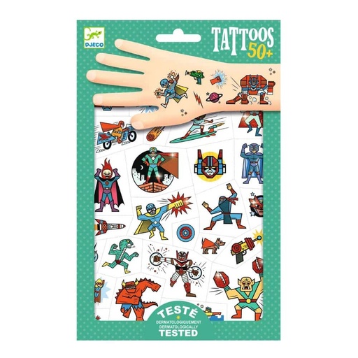 [3070900096141] Tatuajes héroes contra villanos