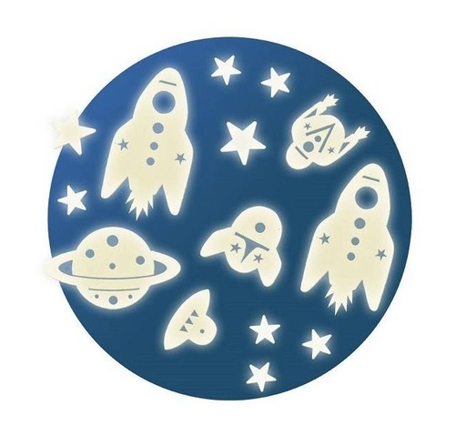 [3070900045910] Stickers fosforescentes misión espacial