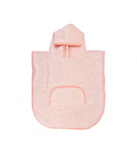 Poncho rizo algodon Btbox - ROSA 1-4 años