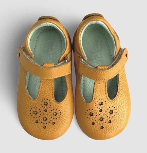 Merceditas Mighty Shoes - Mustard Star T-Bar