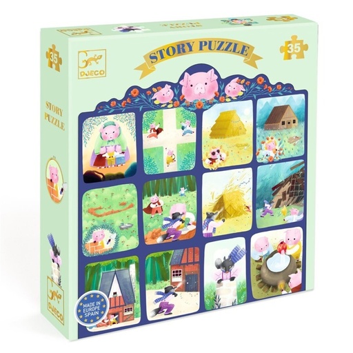 Puzzle Los tres cerditos - Djeco