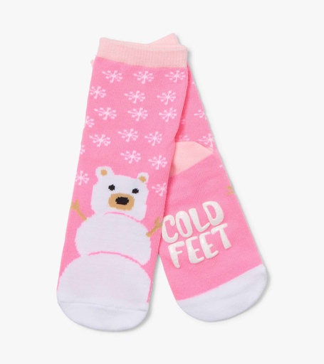 Calcetines antideslizantes - Pink snow bear